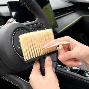 Car interior cleaning brush soft bristle dust removal tool for air vent dashboard crevices