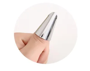 Protector de dedos de acero inoxidable para desgranar frijoles y cosechar verduras, útil.