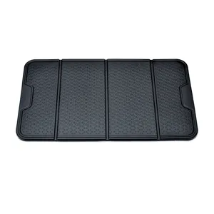 Black foldable car dashboard anti-slip mat non-slip silicone pad phone holder storage tray