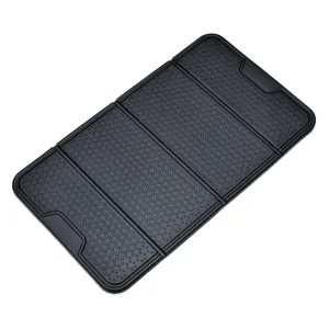 Multi-functional foldable car anti-slip mat dashboard silicone phone holder pad black
