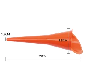 Embudos de plástico largos para aceite de motor, herramienta de coche versátil, 29 cm.