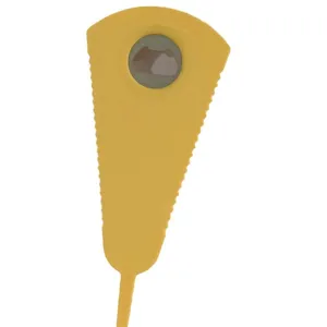 Apribarattoli multifunzione giallo in plastica apribottiglie utensile da cucina antiscivolo.