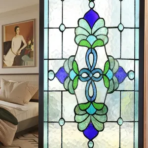 Stained glass window film frosted decorative glass sticker vintage floral pattern home decor