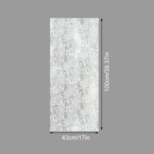 Stone texture lace window static glass sticker home decor detail view showing dimensions