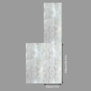 Static cling window film with elegant lace stone pattern, 100x43cm privacy sticker.