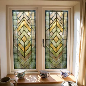 Λεπτομέρεια μεμβράνης παραθύρου art deco, γεωμετρικό χρυσό μοτίβο για διακόσμηση