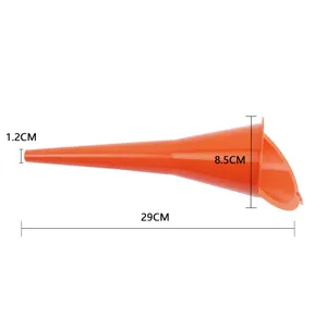 Embudo de aceite de plastico grande con cuello largo, multifuncion, 29cm de largo.