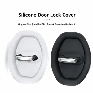 Universal Car Door Lock Protection Pad Silicone Shock Absorber Anti Collision Sticker Car Door Latch Protective Cover Accessories