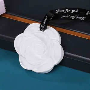 Camellia Plaster Aromatherapy Pendant Wardrobe Car Fragrance Air Freshener Hanging Ornament Room Deodorizer Gift