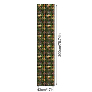 Retro glas in lood raamfolie PVC decoratieve sticker geometrisch ruitpatroon 200x43cm