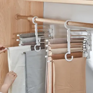 Cintre magique pliable multifonctionnel pour pantalon organisateur de placard gain de place