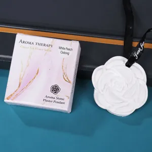 Camellia Plaster Aroma Diffuser Hanging Pendant for Wardrobe and Car Fragrance