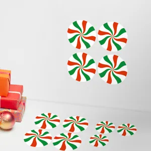 Christmas candy round self-adhesive tile and wall floor stickers for holiday home decor details.