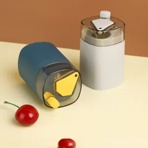 Automatic press-type pop-up toothpick dispenser box for home or restaurant desktop use.