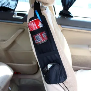 Car seat side organizer oxford cloth multi-pocket auto storage bag for drinks and phone