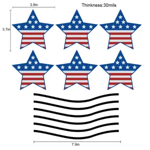 US Onafhankelijkheidsdag Ster Magnetische Reflecterende Autosticker Koelkast DIY Decor