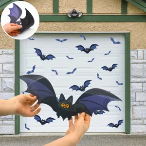 Halloween adesivi di pipistrello magnetici per porta del garage, decorazioni per feste spettrali.