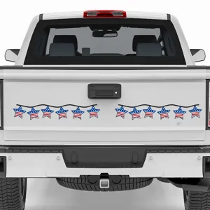 Amerikaanse Onafhankelijkheidsdag reflecterende ster magnetische auto sticker.