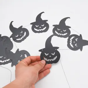 3D Papier Kürbis Girlande für Halloween Party Dekoration Hintergrund Wand DIY Aufkleber