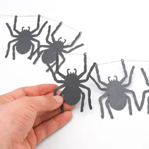 Halloween Spinnen Papier Girlande Party Hängende Banner Gruselige Deko Requisiten