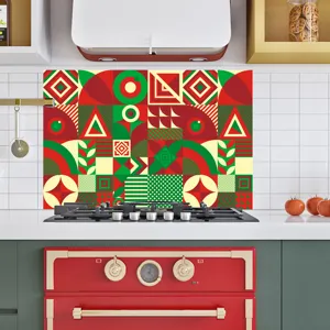 Natale adesivo per piastrelle cucina impermeabile paraschizzi carta da parati festa