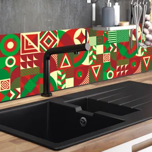 Adesivi per piastrelle di Natale impermeabili adesivi da parete cucina per le feste