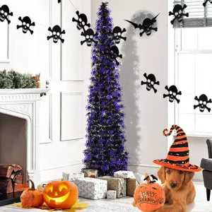 Halloween Totenkopf Papiergirlande und Party Dekoration Hintergrund Wandaufkleber für Feste.