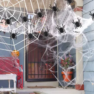 Halloween 3D Papier Spinnennetz Dekor Banner Party Wandbehang Requisiten Set