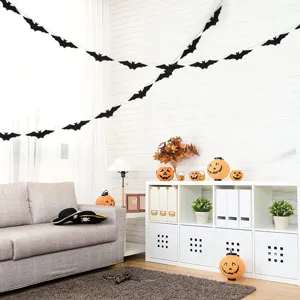 Halloween Deko 3D Fledermäuse Hängende Girlande schwarze Papier Fledermaus Wandaufkleber Party