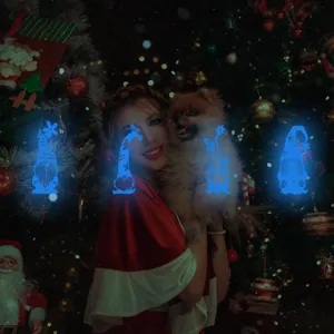 Natale luminosi adesivi murali blu fluorescenti per decorazione festa di vacanza casa