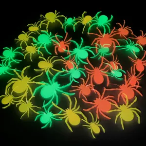 Halloween 3D Luminoso Brilla En La Oscuridad Pegatinas De Pared De Araña Calcomanías Fluorescentes Fiesta Ventana Decoración Impermeable