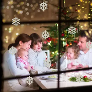 Natale fiocco di neve adesivi per finestre decorazione festa adesivo murale casa
