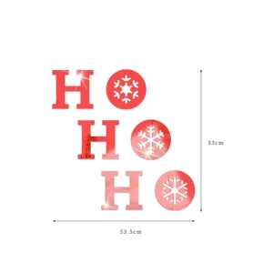 Adesivi murali specchio acrilico Natale, decorazione fiocco rosso HO HO HO casa.