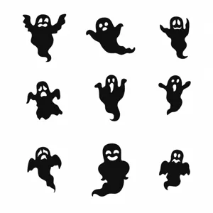 Halloween ghost acrylic mirror wall sticker 3D self-adhesive spooky decor for party bar.