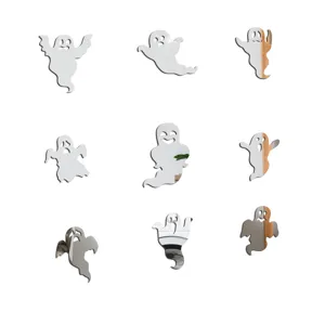 Halloween ghost acrylic mirror wall sticker set, reflective 3d decor details here.