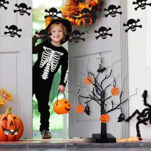 Halloween Totenkopf Girlande 3D Papier Banner gruselige Party Hängend Dekoration Wand Fenster