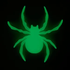 Adhesivo de pared de araña 3D brillante detalle, perfecto para decoración de Halloween.