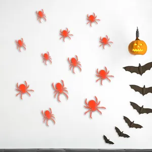 Halloween 3D luminosos aranas pegatinas de pared para decoracion festiva escaparate