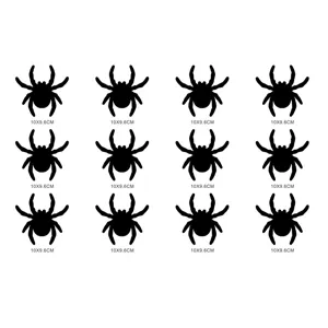 Halloween spider acrylic mirror wall sticker detail view for festive party and bar decor.