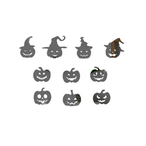 Halloween pumpkin acrylic mirror wall stickers, 3D spooky decor for party, bar and home.
