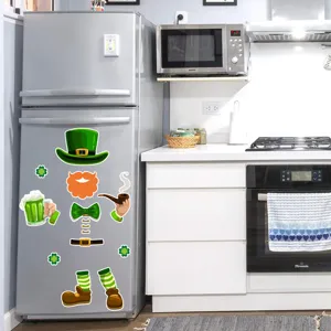 St. Patrick pegatinas magnéticas para nevera decoración de cocina duende irlandés