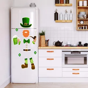 St. Patrick pegatinas magnéticas para refrigerador, imanes de duende irlandés decoración.