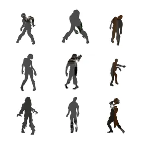 Halloween zombie acrylic mirror wall stickers spooky 3D self-adhesive home decor