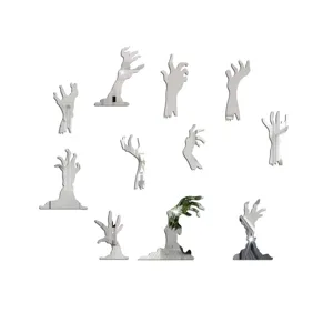 Halloween zombie hand acrylic mirror wall stickers DIY spooky home party decor decals