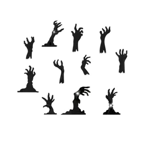 Halloween zombie hands acrylic mirror wall stickers for spooky party bar wall decor
