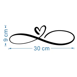 Heart infinity acrylic mirror wall sticker home decor self adhesive romantic festival style