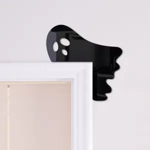 Adesivo per angolo porta in acrilico fantasma di Halloween, decorazione murale specchio.