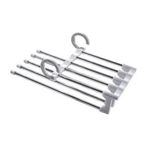 Cintre multifonctionnel pliable pour pantalons, porte-pantalon magique pour rangement de garde-robe