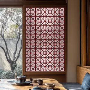 Film pour fenêtre à motif géométrique, autocollant en verre statique pour la déco maison.