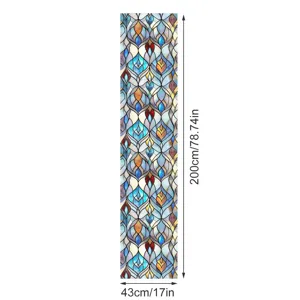 Stained glass window film 3D decorative static cling glass sticker for home decoration details.